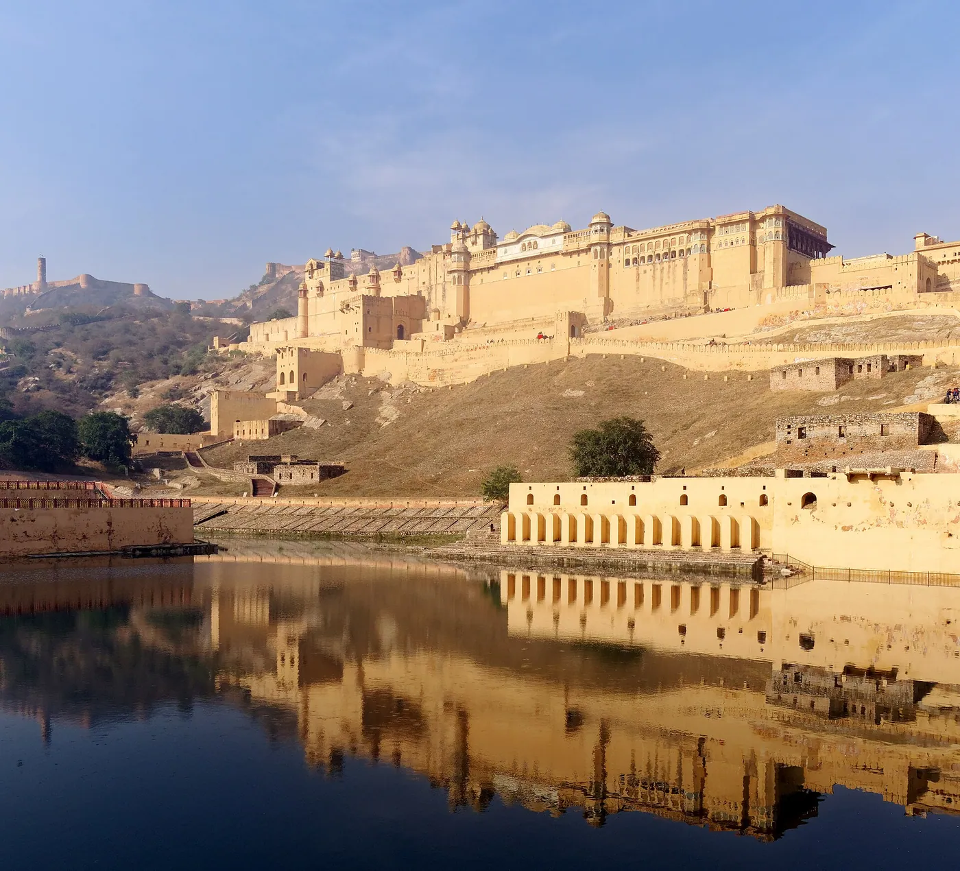 Hilltop fort overlooking a Rajasthani city