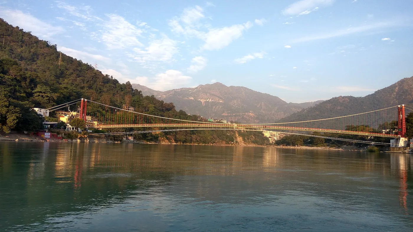 Suspension bridge over the Ganges at Rishikesh